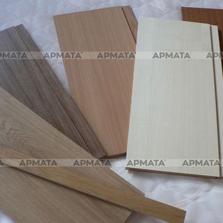 Примеры панелей, фанерованных шпоном различных пород древесины